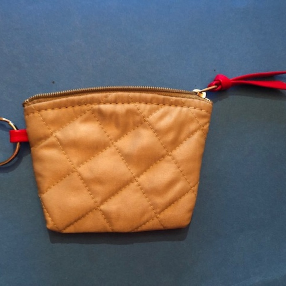 J. McLaughlin quilted Coin purse/key chain
